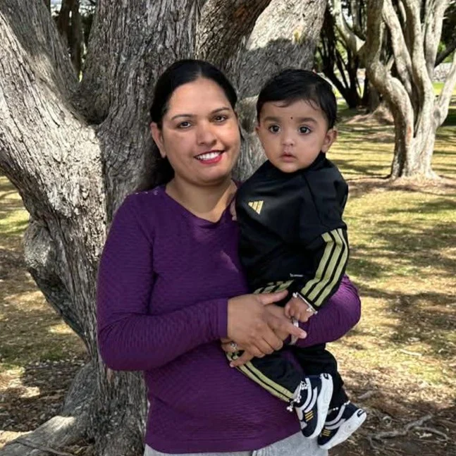 Indu, home-based educator in New Plymouth, with children