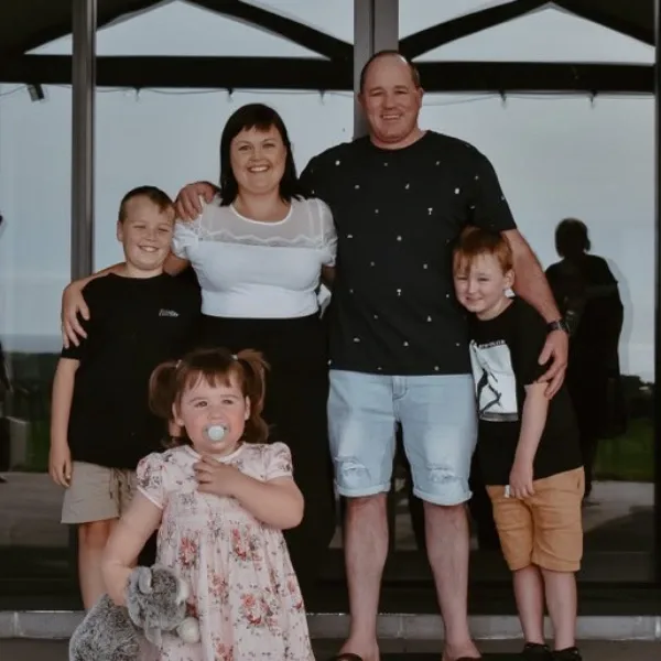 Jenna, home-based educator in Merrilands, with family