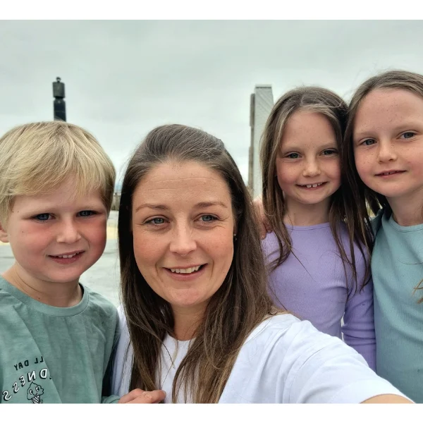Monica, home-based educator in Taupo, with children